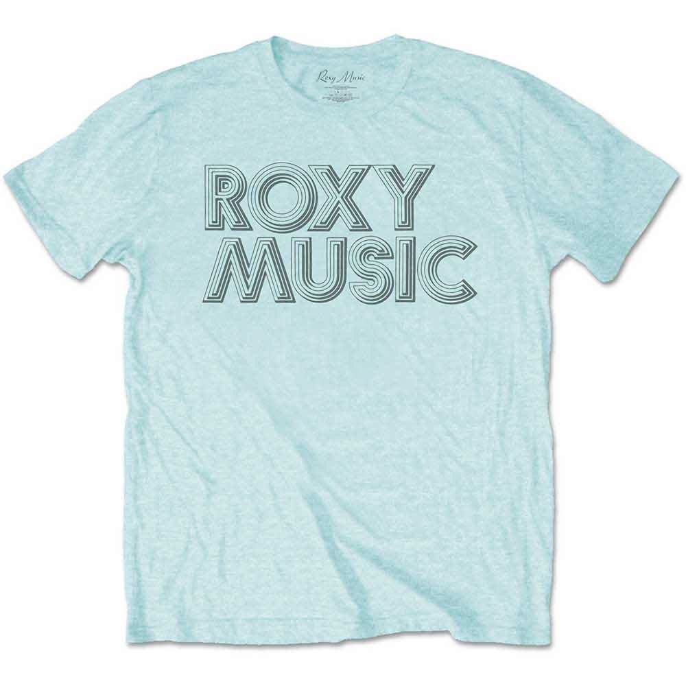 Roxy Music - Disco Logo Heren Tshirt - Blauw